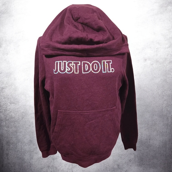 Nike Jackets & Blazers - Nike Maroon Hoodie with Iconic Text